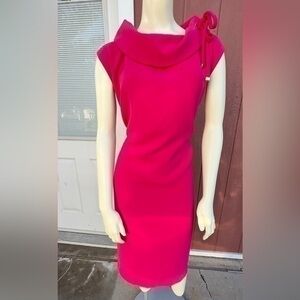 TAHARI HOT PINK DRESS
